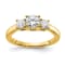 14K Yellow Gold Lab Grown Diamond SI1/SI2, G H I, 3-Stone Engagement Ring