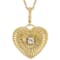 White Zircon Heart Enhancer Pendant With Chain In 18K Gold Over Sterling
Silver 0.12ct