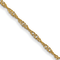 14k Yellow Gold 1mm Solid Singapore 24 Inch Chain