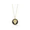 Rachel Zoe Black Agate CZ 3D Lion Head Medallion Necklace in 14K Gold
Over Sterling Silver