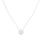 Mother of Pearl and Cubic Zirconia Rhodium Over Sterling Silver Necklace