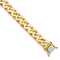 14K Yellow Gold 10mm Hand-Polished Fancy Link Bracelet
