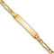 14k Yellow Gold Figaro Link ID Bracelet