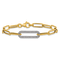 14K Yellow Gold with White Rhodium Diamond Paper Clip Link 7.5-inch
Bracelet 0.33ctw