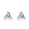 Triangle CZ Stud Earrings In 14K Gold Over Sterling Silver