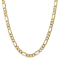 14K Yellow Gold 7mm Flat Figaro Chain Necklace