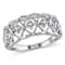 Diamond Accent Open Design Band Ring In Sterling Silver
