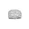White Cubic Zirconia Platinum Over Sterling Silver Three Row Band Ring 2.57ctw
