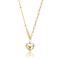 Sleek Heart Pendant Necklace In 14K Gold Over Sterling Silver
