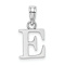 Rhodium Over 14k White Gold Polished Block Letter E Initial Pendant