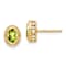 10k Yellow Gold 0.9ctw Oval Peridot August Birthstone Stud Earrings