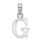 Rhodium Over 14k White Gold Polished Block Letter G Initial Pendant