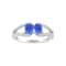 14K White Gold Oval Tanzanite and Diamond Ring, 0.85ctw