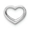 Rhodium Over 14k White Gold Mini Floating Heart Slide Pendant
