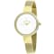 Christian Van Sant Women's Reign White Dial, Yellow tone Stainless Steel Watch