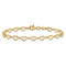 14k Yellow Gold Polished Heart Link Bracelet