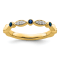 14K Yellow Gold Stackable Expressions Lab Created Sapphire and Diamond
Ring 0.105ctw