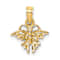 10K Yellow Gold Textured Mini Butterfly Charm