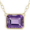 Amethyst Rectangular Octagonal Solitaire Toggle Necklace In 18K Gold
Over Sterling Silver 2.89ct