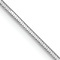 Rhodium Over 14k White Gold 0.9mm Solid Octagonal Snake Link 16 Inch Chain