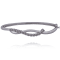 White Diamond Rhodium Over Sterling Silver Bangle Bracelet 0.11ctw