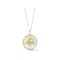 Rachel Zoe Mother-of-Pearl and CZ 3D Bee Medallion Necklace in 14K Gold
Over Sterling Silver