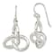 Sterling Silver Polished Knot Dangle Shephard Hook Earrings