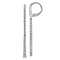 Rhodium Over Sterling Silver Graduated Cubic Zirconia Dangle Leverback Earrings