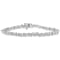 White Diamond Rhodium Over Sterling Silver Tennis Bracelet 0.50ctw