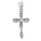 Rhodium Over 14k White Gold Diamond Cross Pendant