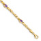 10k Yellow Gold Amethyst 4 Stone Bracelet
