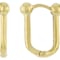Stirrup Link Drop Earrings In 18k Gold Over Sterling Silver