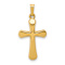 14k Yellow Gold Polished Rounded Cross Pendant