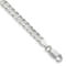 Sterling Silver 4.5mm Concave Beveled Curb Chain Bracelet