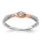 14K Two-tone White and Rose Gold First Promise Diamond Promise Ring 0.16ctw