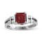 0.85ctw Ruby and Diamond Ring in 14k White Gold