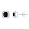 5mm Cushion Black Onyx And Created White Sapphire 10k White Gold Halo
Stud Earrings