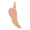 14K Rose Gold Polished Angel Wing Pendant