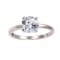 Rhodium Over Sterling Silver White Topaz Solitaire Ring 2.50ct