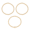 Initial D CZ Beaded Bracelet Set In 14K Gold Over Brass 0.15ctw