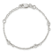 Sterling Silver Polished Fancy Bead with 1-inch Extensions Children's Bracelet