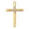 14K Yellow Gold 0.03ct. Diamond Cross Chain Slide