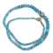 115.00 Ctw Aquamarine and 0.25 Ctw White Diamond Rondelle Necklace in
18K WG