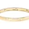 Italian Rinascimento Cross Bangle In Solid 14K Yellow Gold 6mm