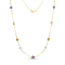 Multi-Gem 14k Yellow Gold Necklace 9.63ctw