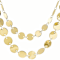 High-Polish Multi-Row Disc Necklace In 18K Gold Over Bronze