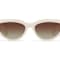 QUAY "NARROW DOWN" Bone Cat Eye Frames / Brown Polarized
Lenses Sunglasses