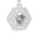 Rhodium Over Sterling Silver 7mm Round Aquamarine Pendant 1.19ctw