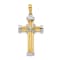 14K Yellow and White Gold Latin Cross Pendant