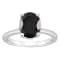 10x8mm Oval Black Onyx With Diamond Accents Rhodium Over Sterling Silver
Hidden Halo Ring